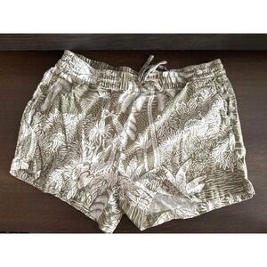 H&M Palm Print‎ Shorts Drawstring Casual Size 10